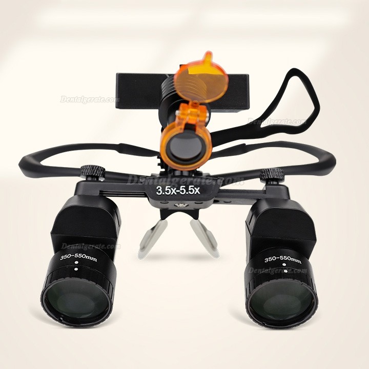 WJ YWJ-MG11 3.0X-5.0X Dental Flip-up Ergonomic Lupenbrille (Einstellbare Vergr&ouml;&szlig;erung) mit Lupenbrille Licht Zahnarzt